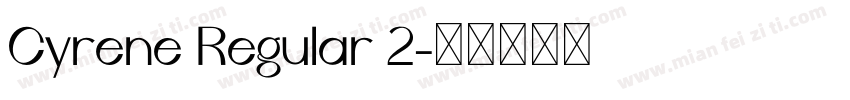Cyrene Regular 2字体转换